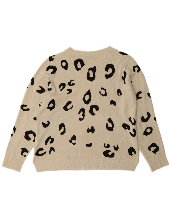 Marks & Spencer Damski sweter z dekoltem w łódkę, UK 16, duży, beżowy