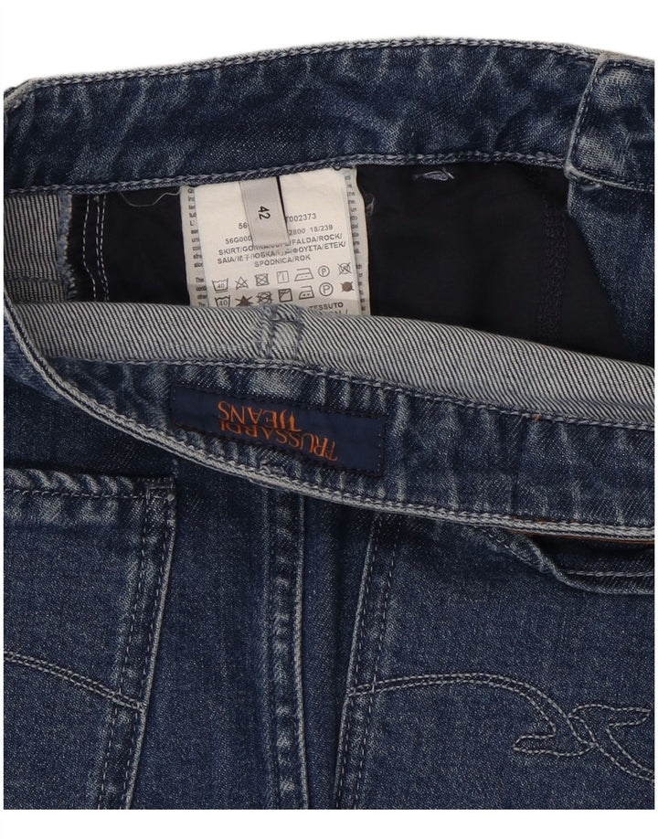 Damska spódnica dżinsowa TRUSSARDI IT 42 Medium W28 Niebieska bawełna