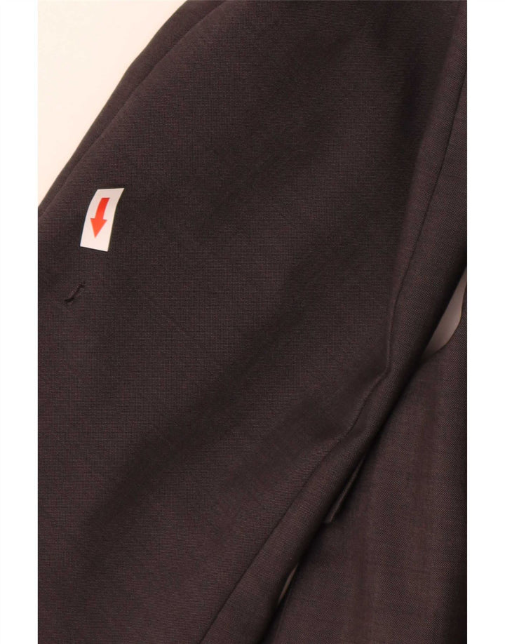 Męska marynarka zapinana na 2 guziki Hugo Boss EU 58 4XL Szara dziewicza wełna klasyczna