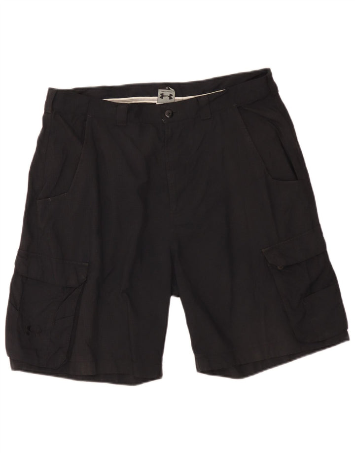 Męskie spodenki cargo Under Armour W36 w dużą czarną kratkę