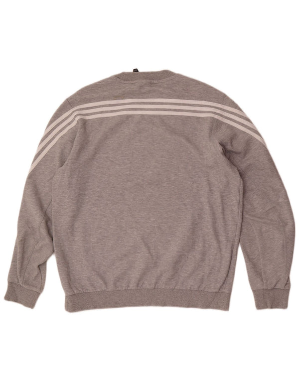 Adidas Męska bluza Washington Huskies z grafiką, duża, szara, bawełniana