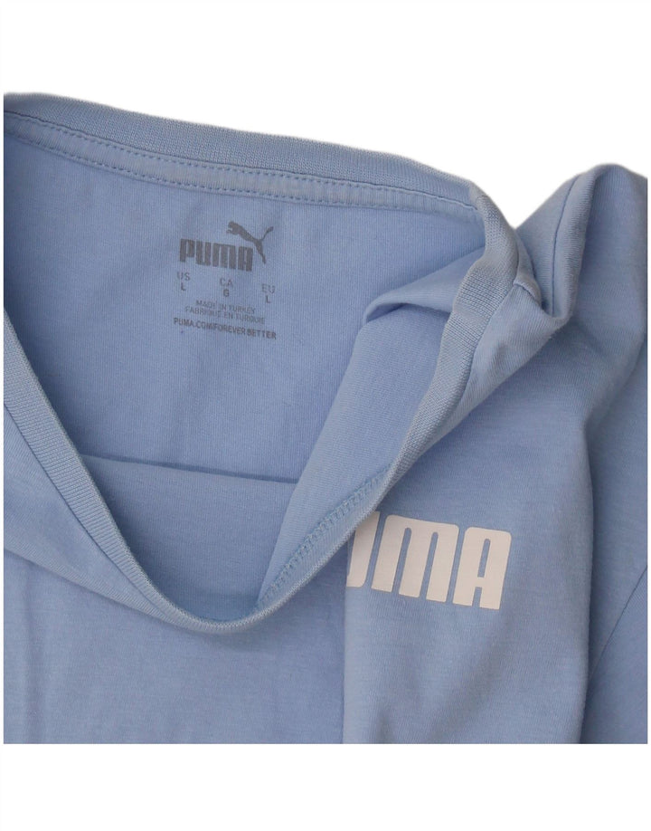 Damska koszulka Puma Crop Top UK 16, duża niebieska