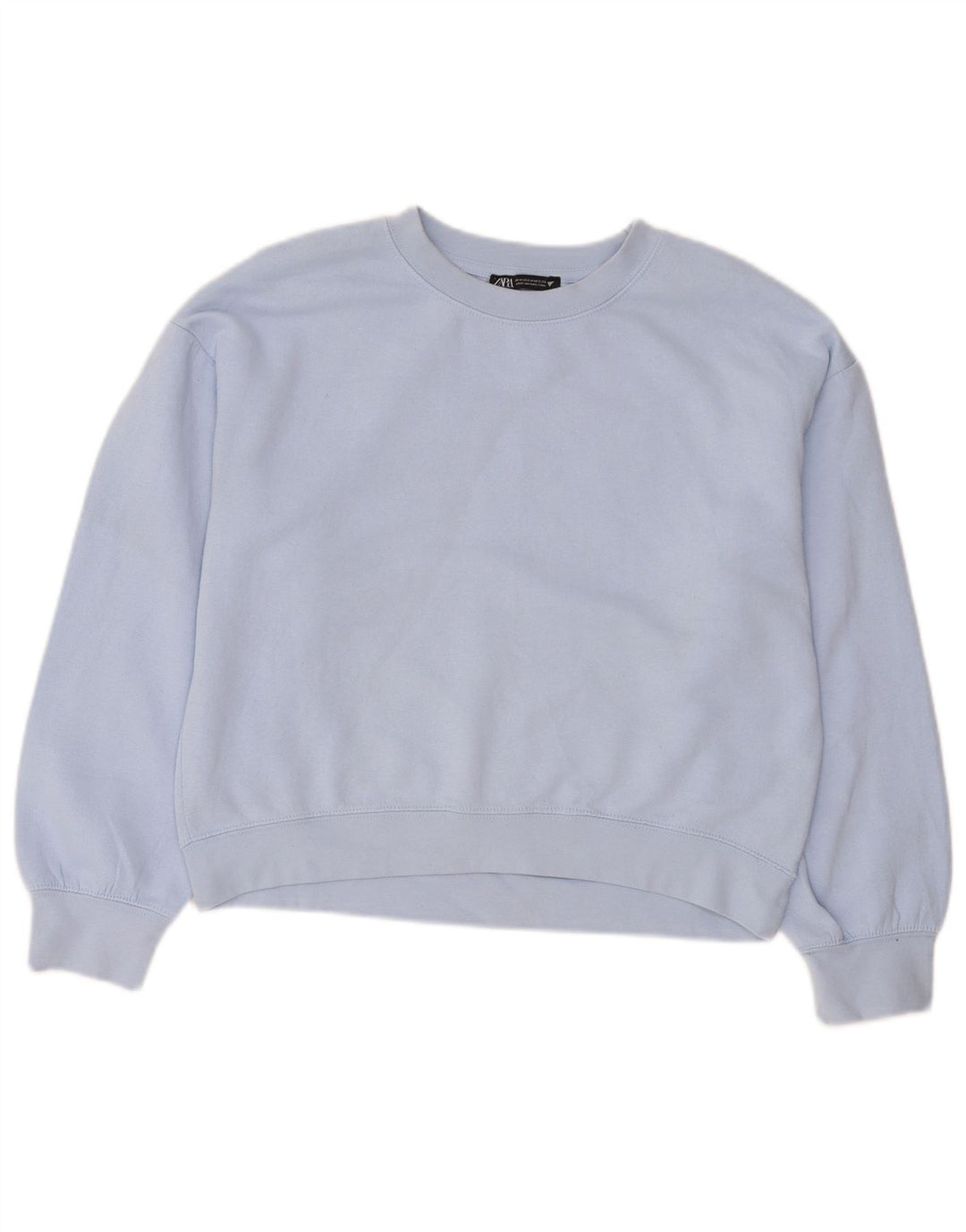 Damski sweter typu Crop Bluza Zara UK 14, średni niebieski poliester