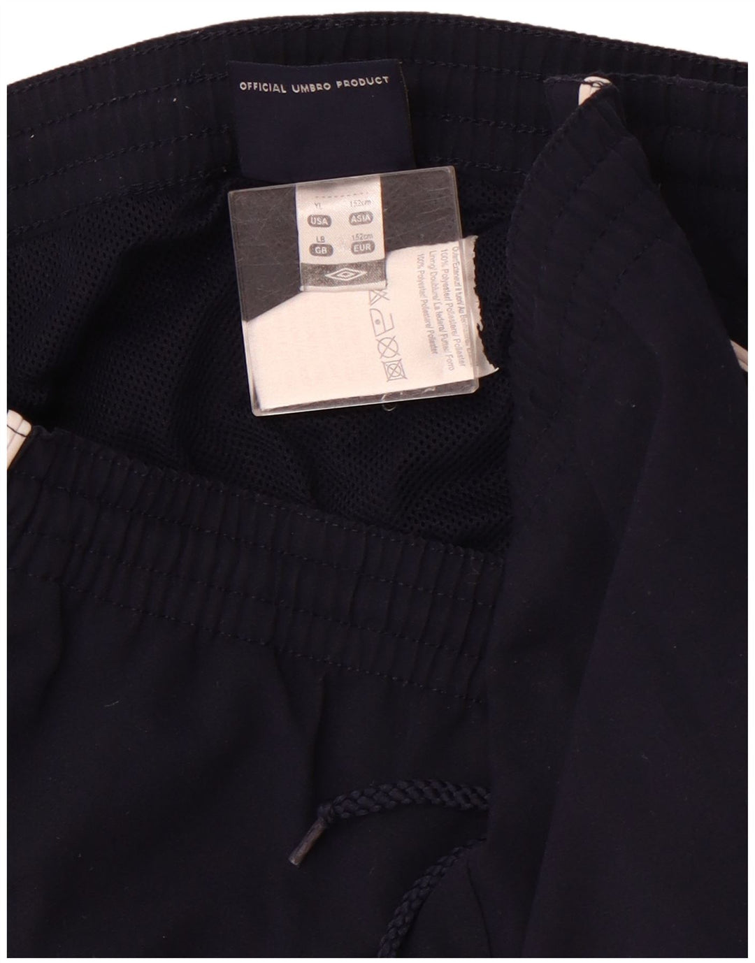 UMBRO Boys Sport Shorts 13-14 Years Large Navy Blue Polyester