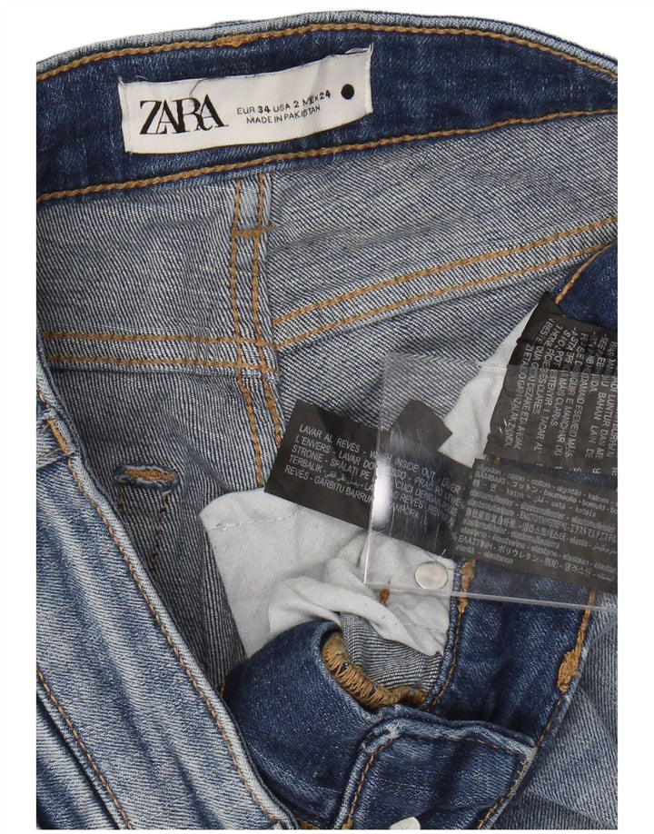 Damskie jeansy obcisłe ZARA EU 34 2XS W24 L27 Niebieskie, bawełniane