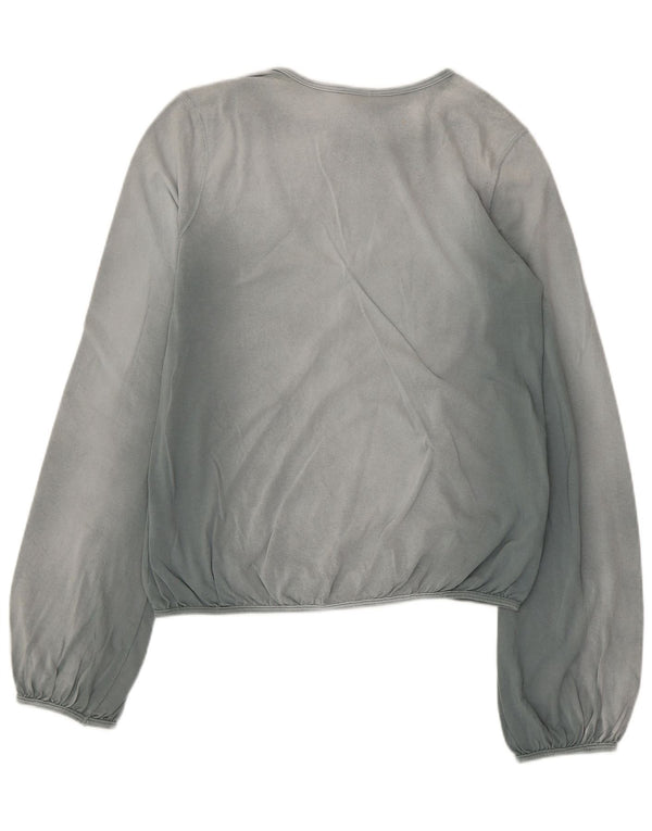 Damski krótki top Diesel z długim rękawem, UK 14, duży, niebieski, bawełniany