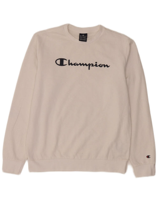 Chłopięca bluza z grafiką Champion, 15-16 lat, 2XL, biała bawełna