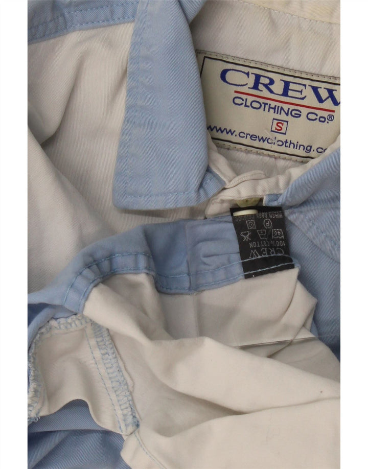 Crew Clothing Męska koszula pulowerowa z grafiką, mała, niebieska, bawełniana w bloki kolorów