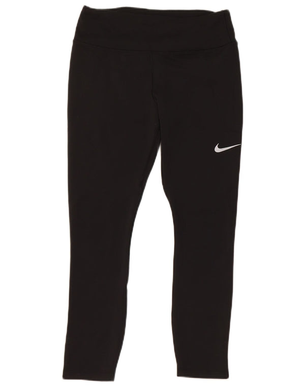 Damskie legginsy Nike Dri Fit UK 10, małe, czarne, poliestrowe