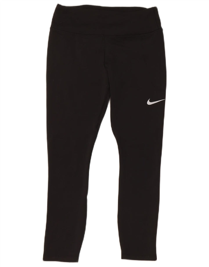 Damskie legginsy Nike Dri Fit UK 10, małe, czarne, poliestrowe