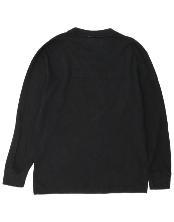 Damski top z grafiką o swobodnym kroju Abercrombie & Fitch, z długim rękawem, UK 6 XS, czarny