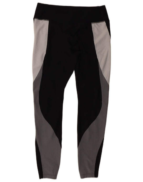 Damskie legginsy Nike Dri Fit UK 14, duże czarne bloki kolorów