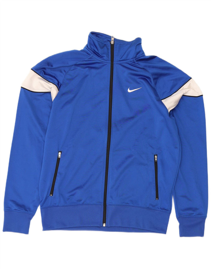 Męska kurtka dresowa Nike, średni niebieski, poliester z blokami kolorów