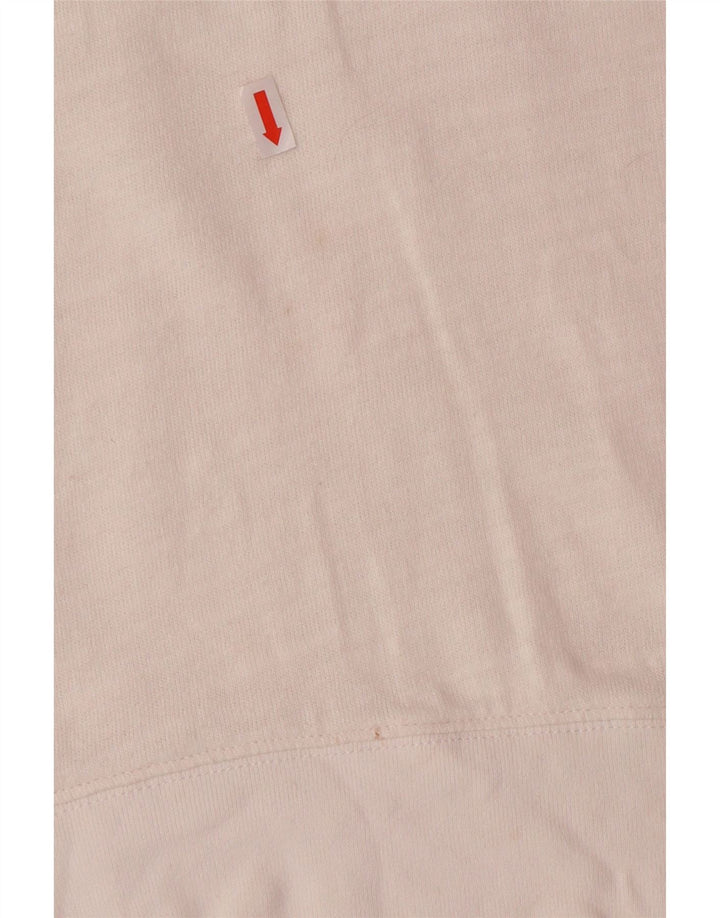 J. CREW Damski sweter oversize UK 10, mały, biały, bawełniany