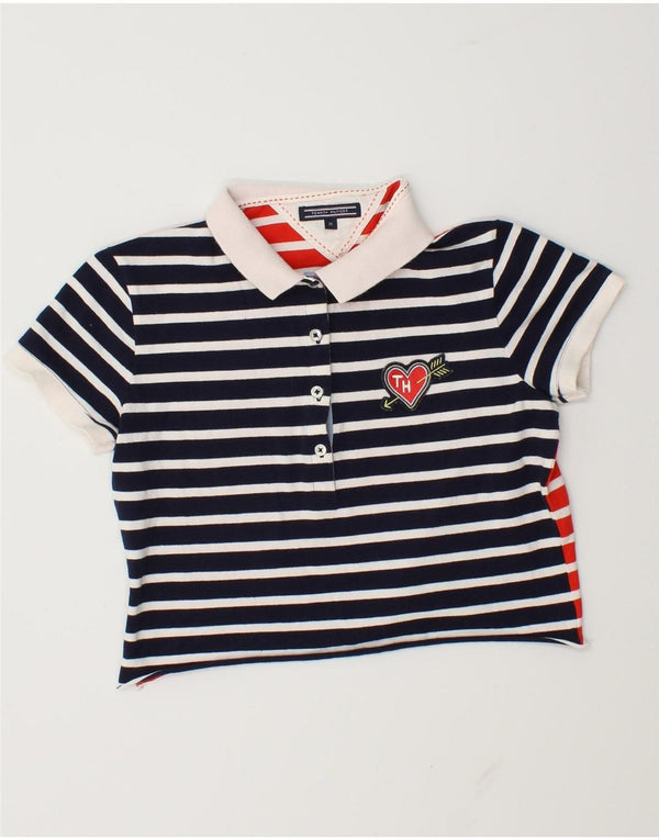 Damska koszulka polo do rugby Tommy Hilfiger UK 12 w średnie wielokolorowe paski