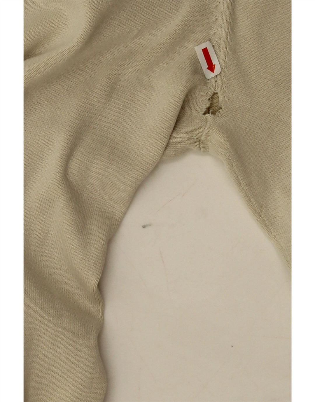 Męski sweter Massimo Dutti z dekoltem w kształcie litery V, średnio beżowy, bawełniany