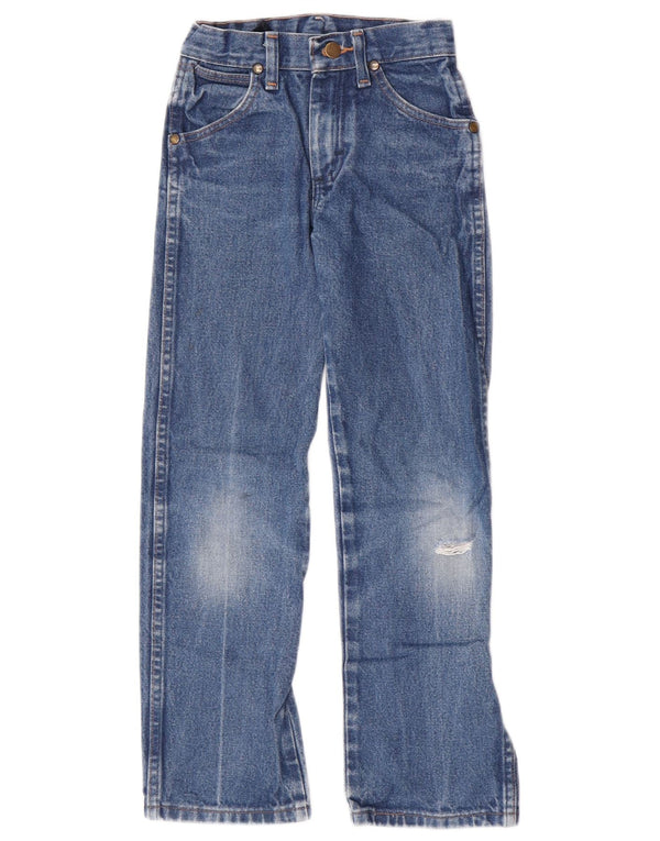 Wrangler Chłopięce proste dżinsy w wieku 8-9 lat W22 L25 Niebieska bawełna