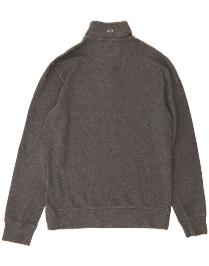 VINEYARD VINES Mens Zip Neck Sweatshirt Jumper XS Grey Cotton Vintage Vineyard Vines and Second-Hand Vineyard Vines from Messina Hembry 