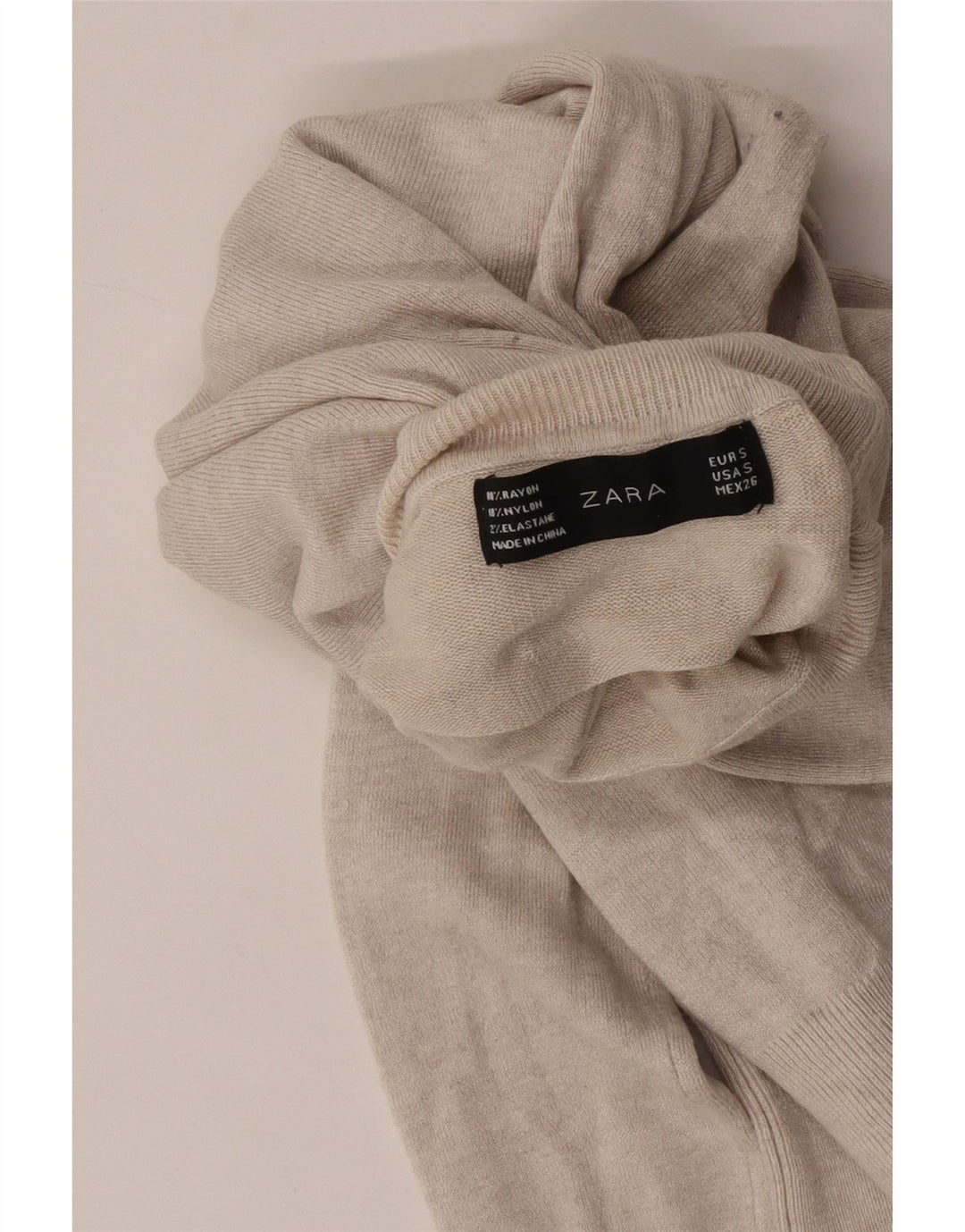 Damski sweter z golfem Zara UK 10 Small Beige Rayon