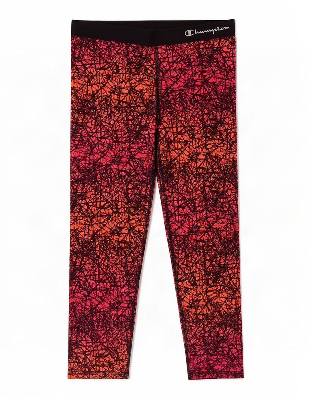 Damskie legginsy Capri Champion z abstrakcyjnym wzorem UK 16, duże, różowe