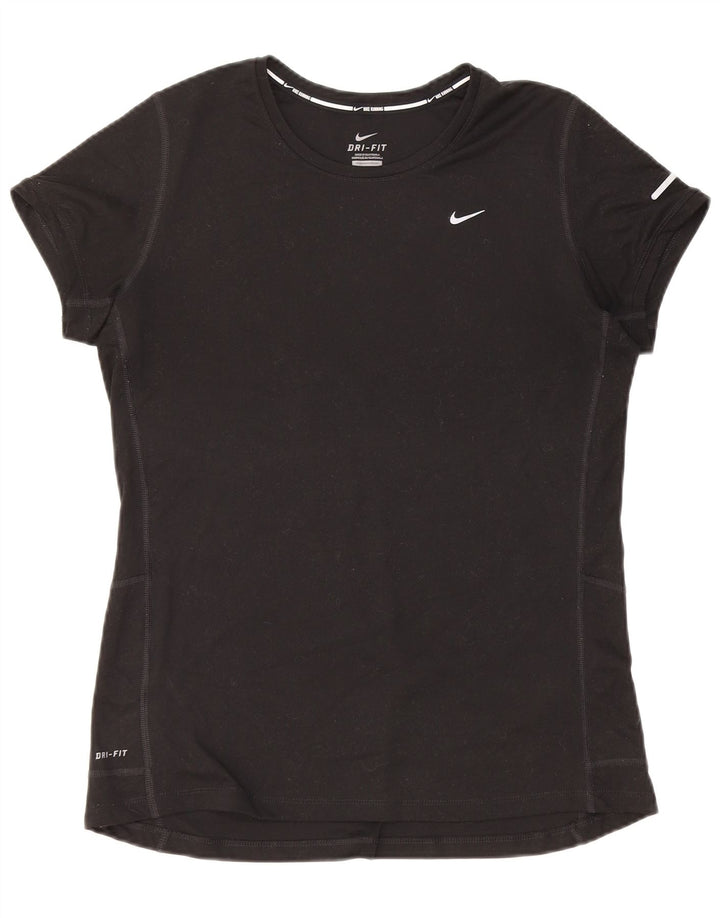 Damski T-shirt NIKE Dri Fit Top UK 14, duży, czarny poliester