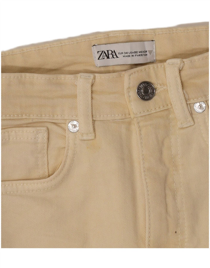 Jeansy damskie Bootcut Zara EU 34 2XS W24 L24 Beżowe