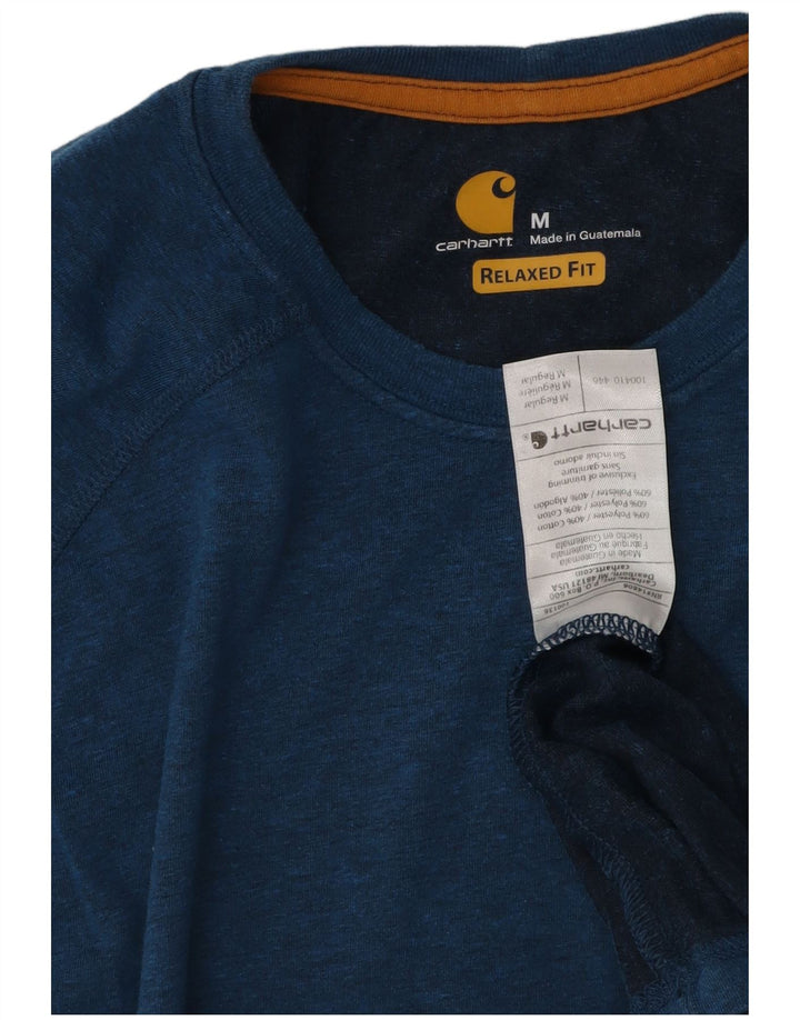 Męski T-shirt CARHARTT o swobodnym kroju, średni niebieski, poliester
