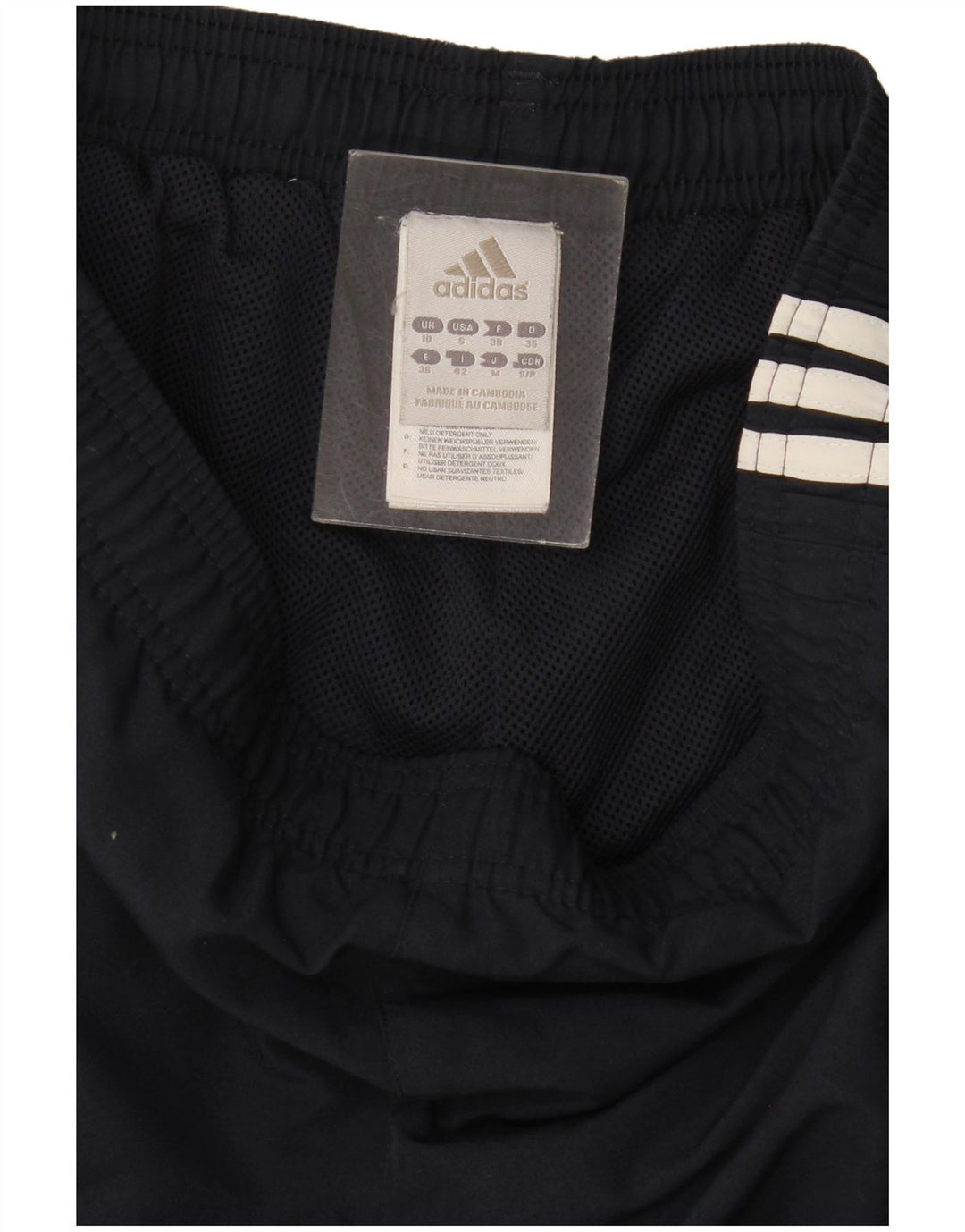 Damskie spodnie dresowe Adidas Capri UK 10, małe, granatowe, poliestrowe