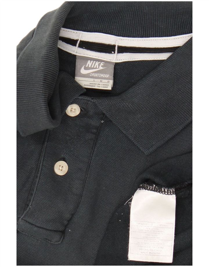 Męska koszulka polo Nike, duża, granatowa, bawełniana