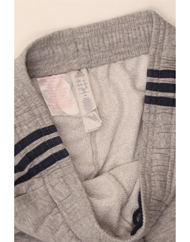 Chłopięce spodnie dresowe ADIDAS Joggers 13-14 lat, szara bawełna w plamki