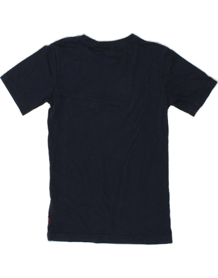 LEVI'S Boys Graphic T-Shirt Top 10-11 Years Medium Navy Blue Cotton Vintage Levi's and Second-Hand Levi's from Messina Hembry 