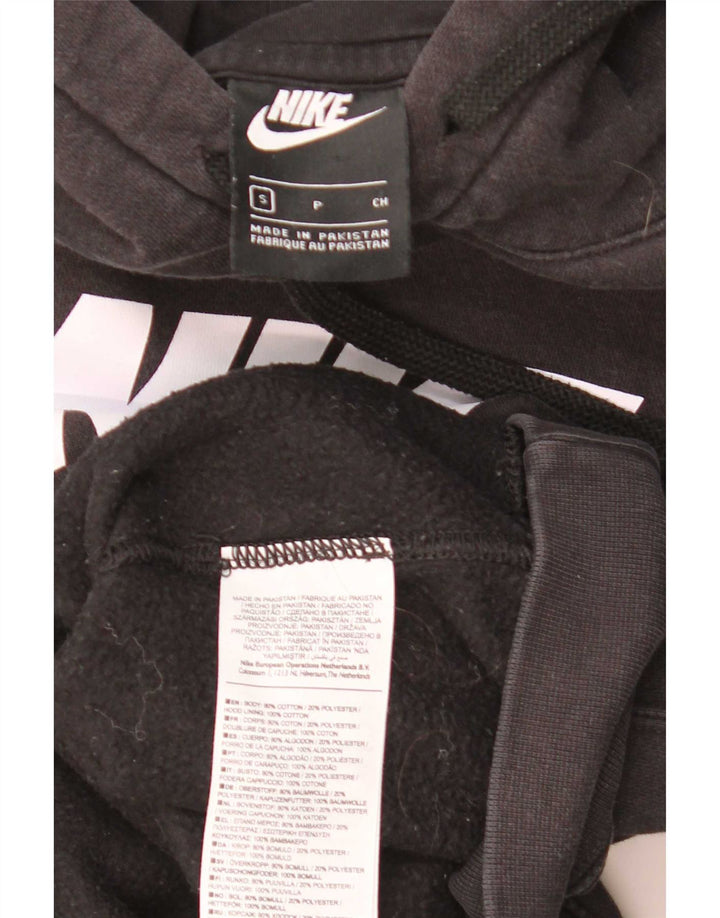 Męski sweter z kapturem Nike z grafiką, mały, czarny, bawełniany