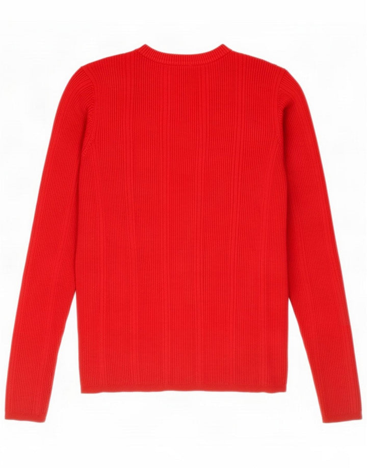 Marks & Spencer Damski top z długim rękawem UK 14 Medium Red Wiskoza