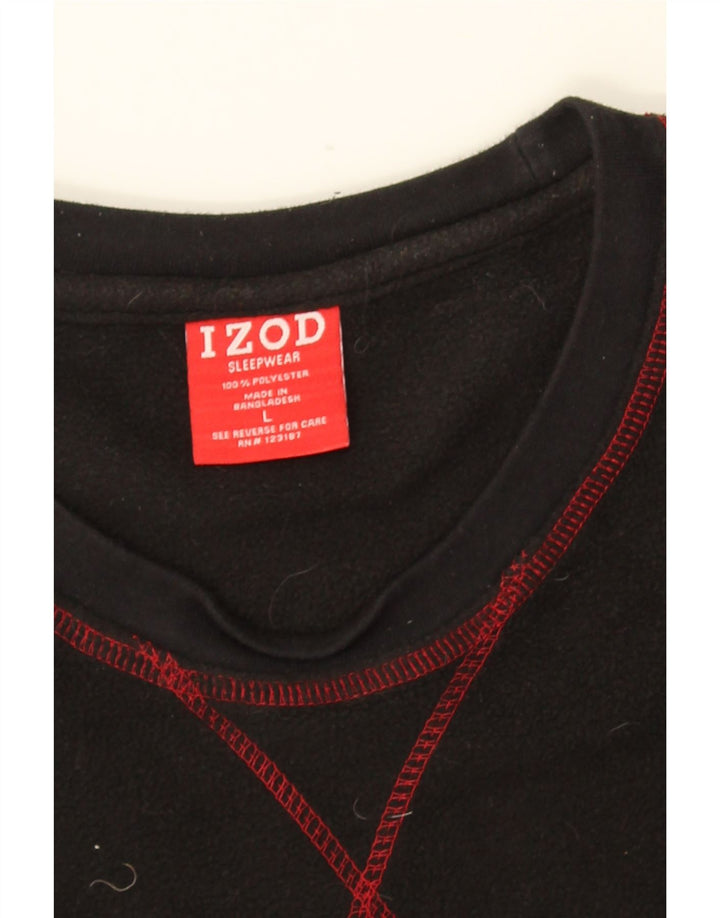 Męski sweter polarowy IZOD, duży, czarny, poliester