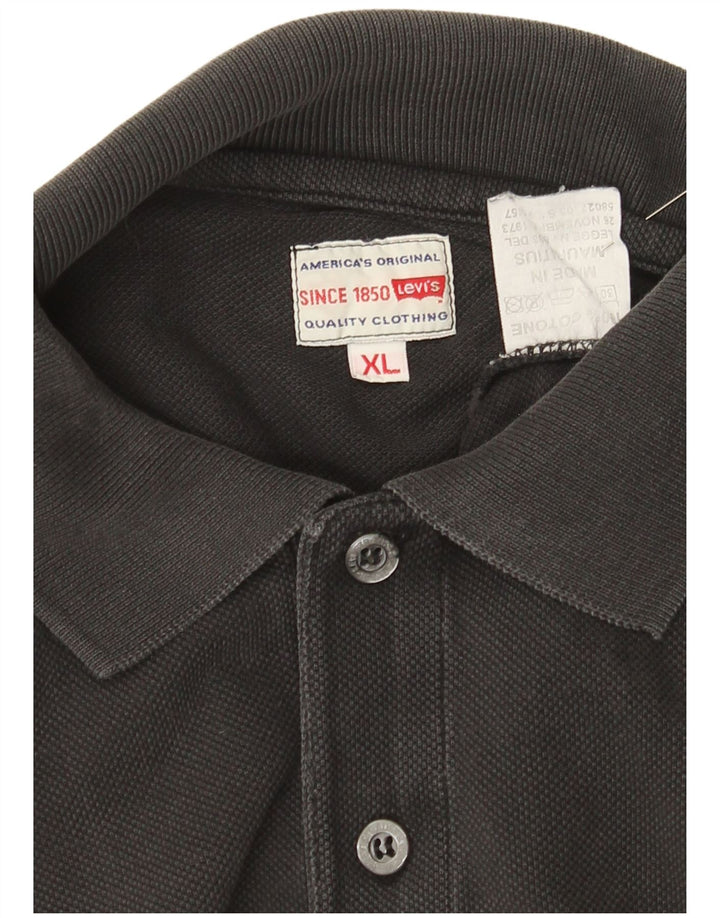 Męska koszulka polo Levi's XL, szara, bawełniana