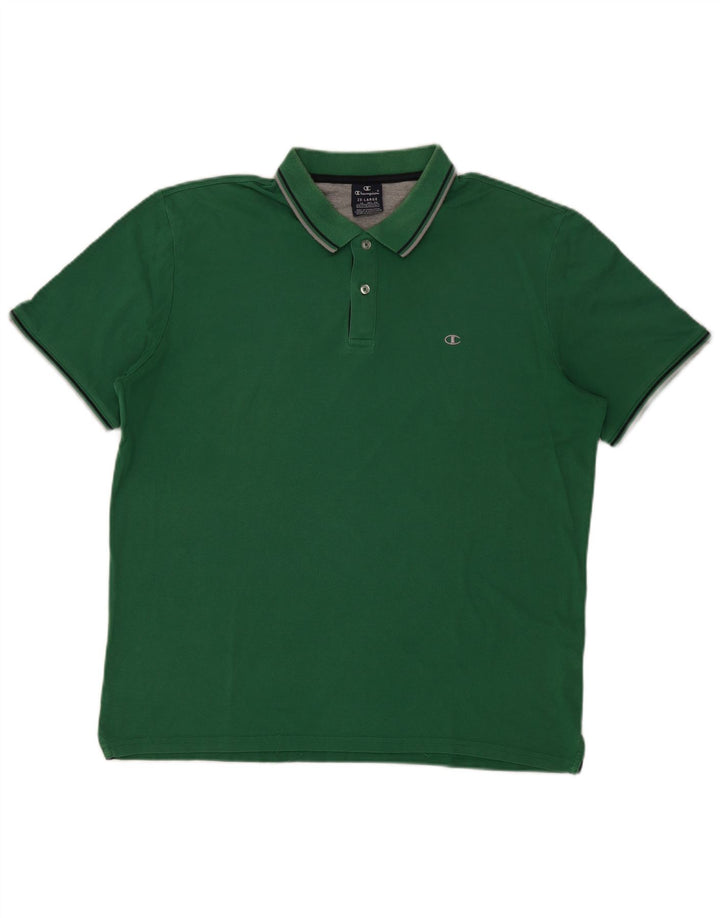 Męska koszulka polo Champion 2XL Zielona bawełna