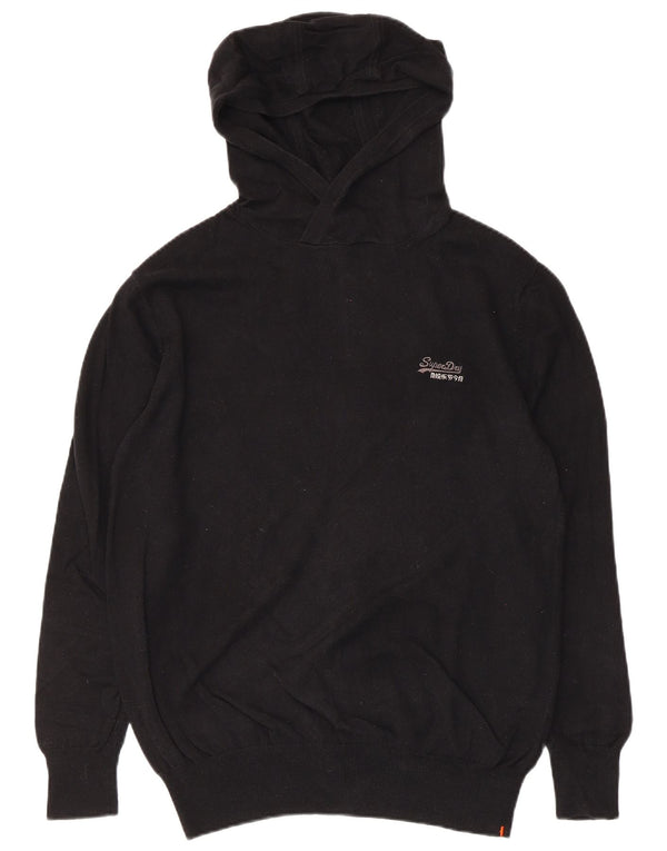 Damski sweter z kapturem Superdry UK 18 XL, czarny, bawełniany