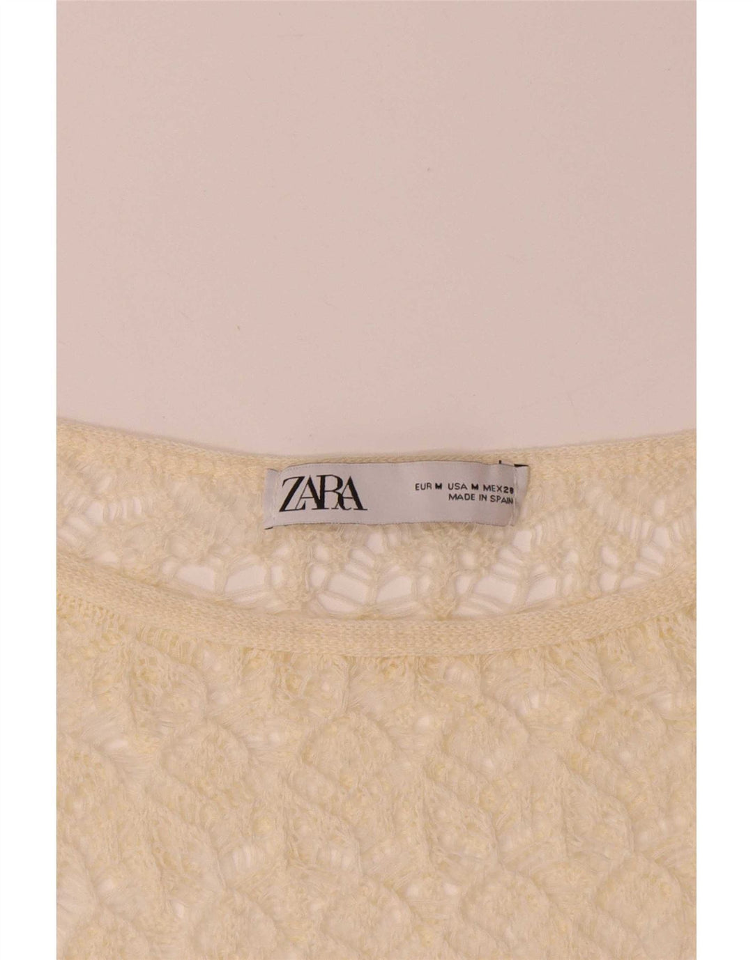 Bluzka damska Zara Crochet Batwing Crochet Top UK 12 Średni żółty