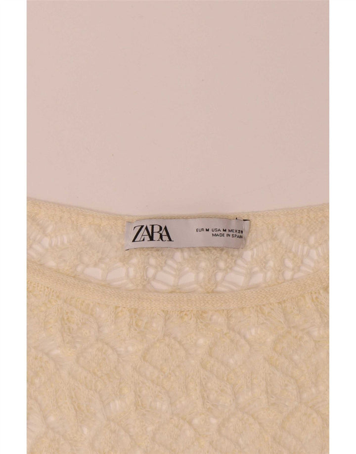 Bluzka damska Zara Crochet Batwing Crochet Top UK 12 Średni żółty