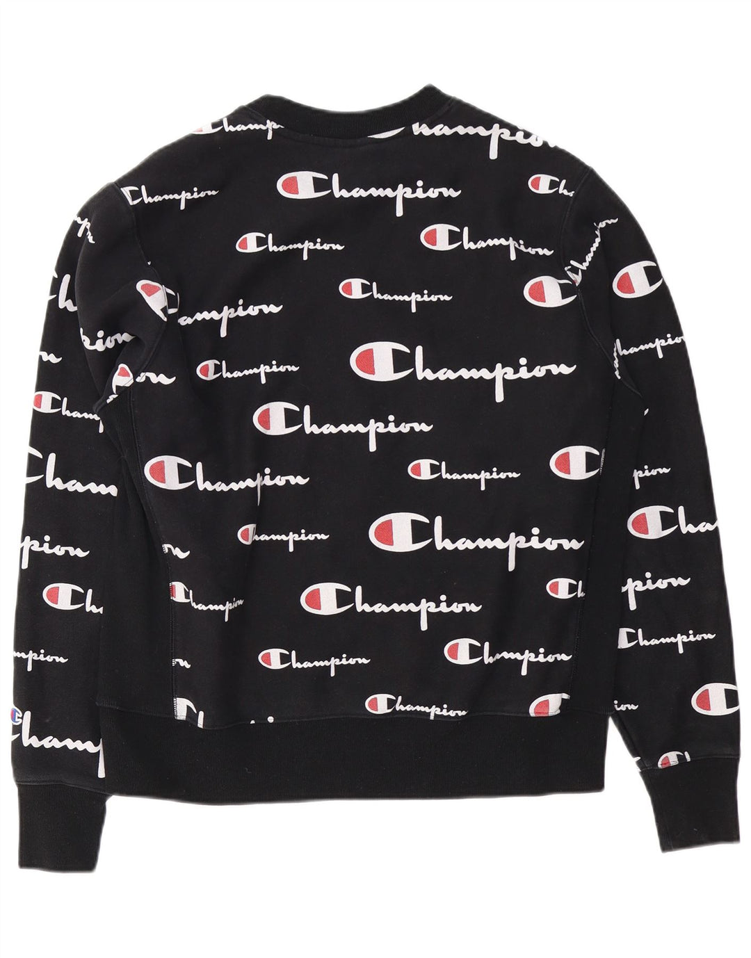 Męski sweter z grafiką Champion, duży, czarny, bawełniany