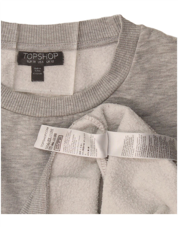 Damski sweter oversize Topshop UK 10, mały, szary poliester