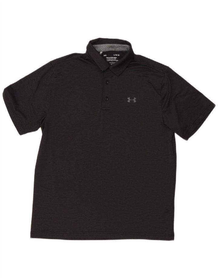 Męska koszulka polo Under Armour, duża, czarna, z poliestru