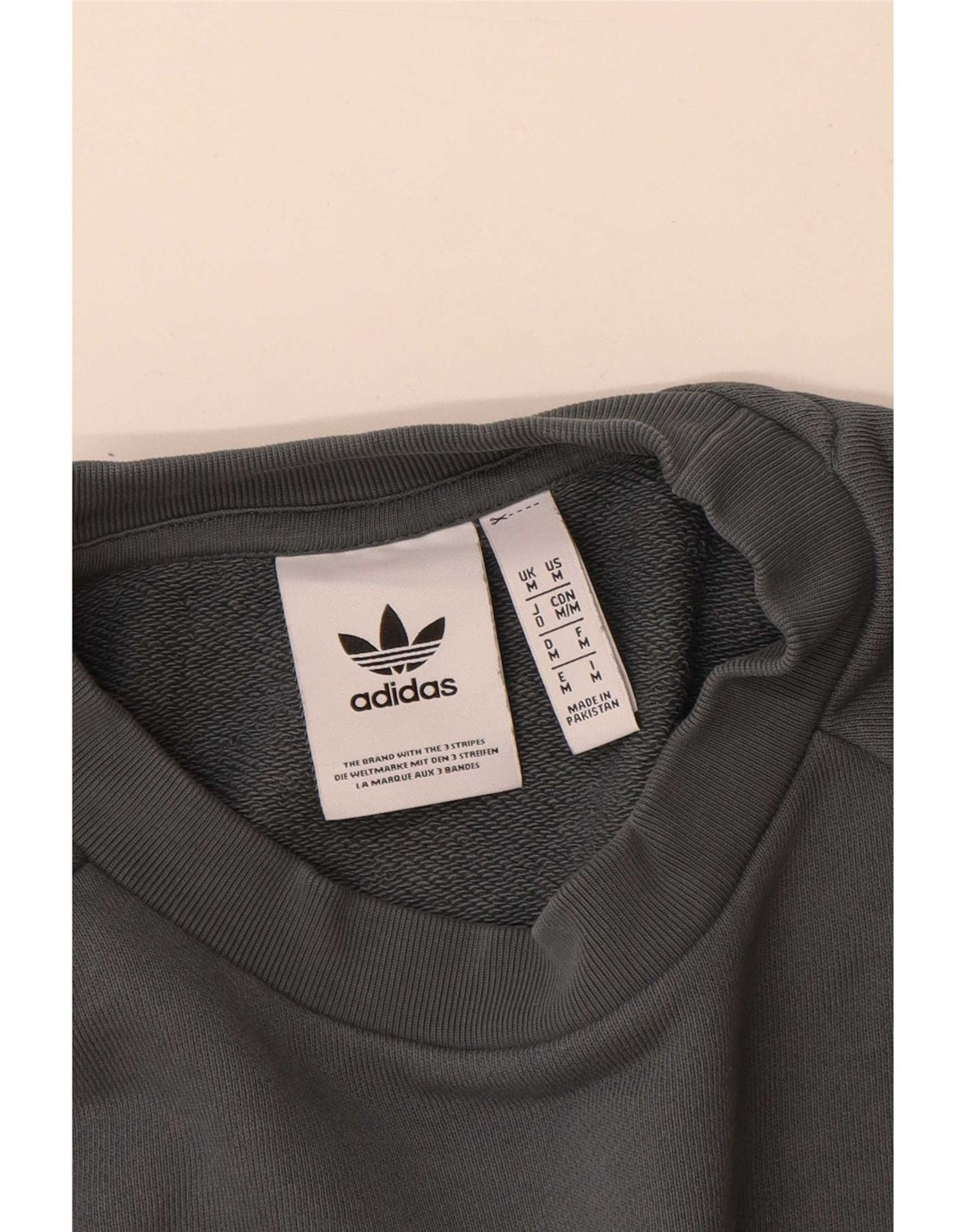Męska bluza Adidas z grafiką, średnia szara bawełna