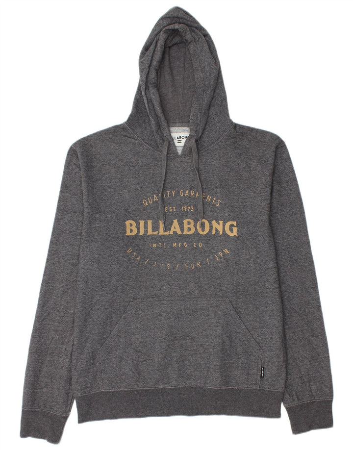 Męski sweter z kapturem i grafiką Billabong, średnio szary, nakrapiany poliester
