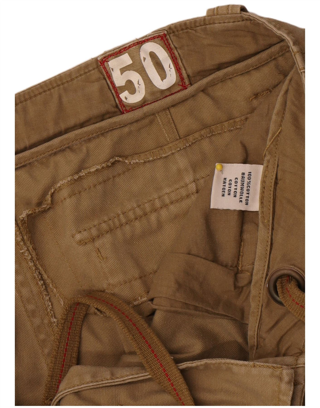 Męskie spodenki cargo w stylu vintage IT 50 Large W34 Brązowa bawełna