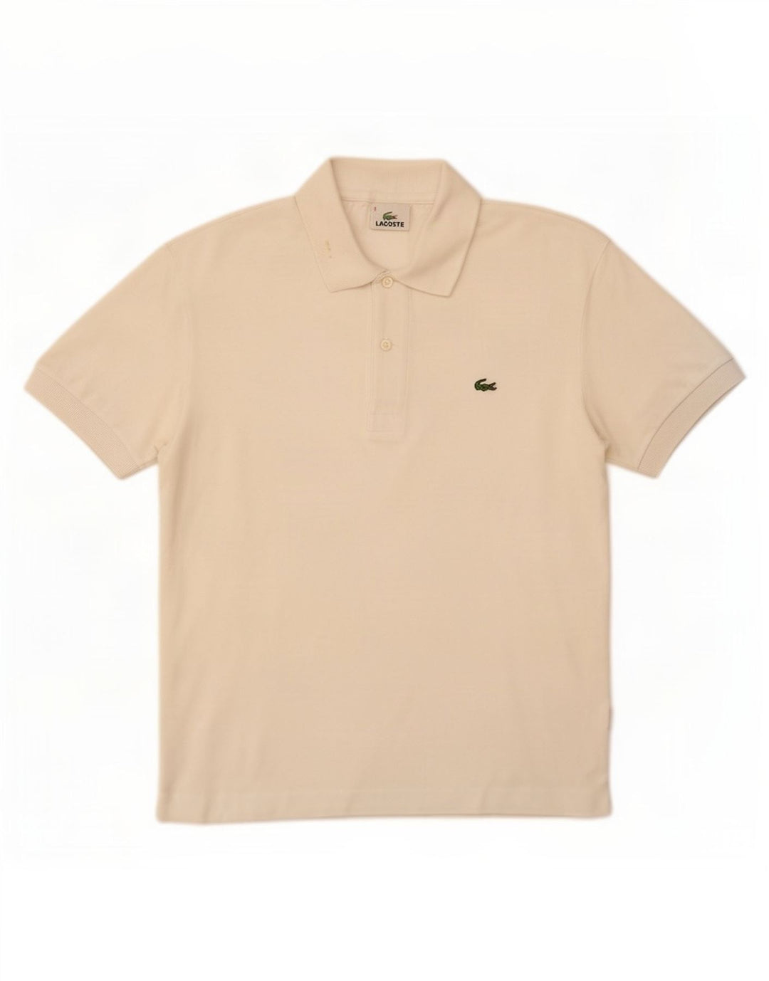 Męska koszulka polo Lacoste, rozmiar 3, mała, biała, bawełniana