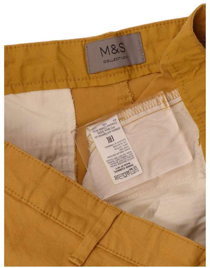 Męskie spodenki Chino Marks & Spencer W36, duże, żółte, bawełniane