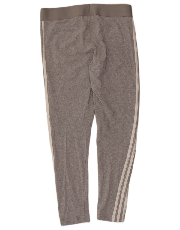 Damskie legginsy Adidas Crop UK 16/18, duże, szare, bawełniane