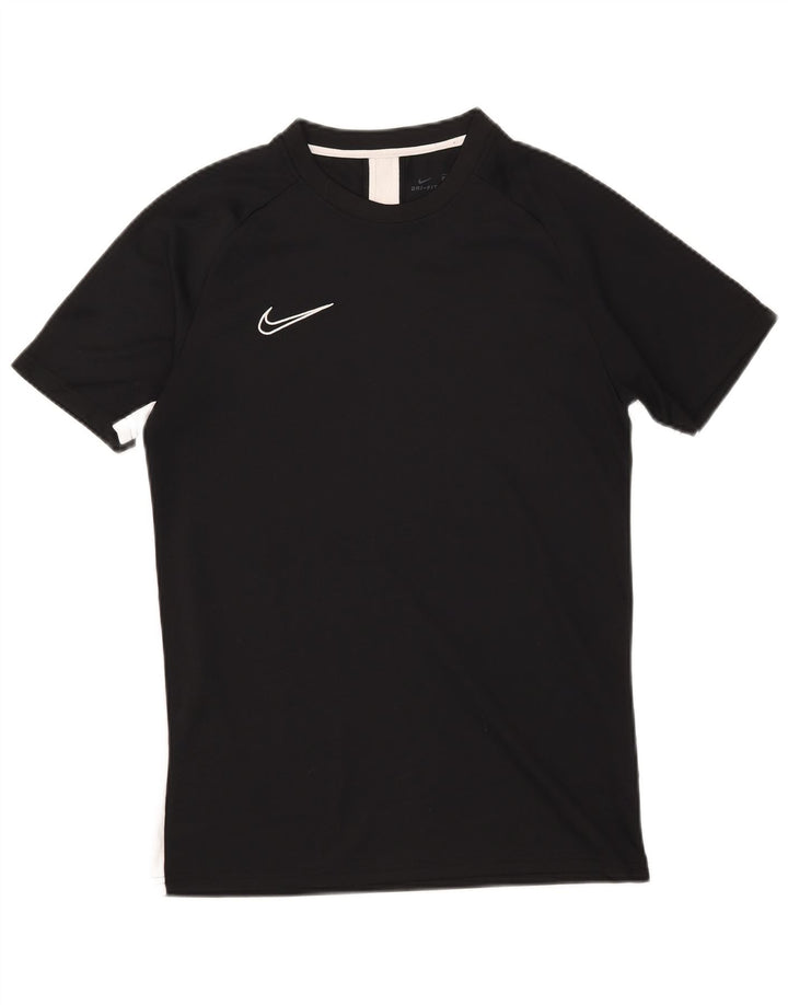 Męski T-shirt Nike Dri Fit, duży, czarny poliester z blokami kolorów