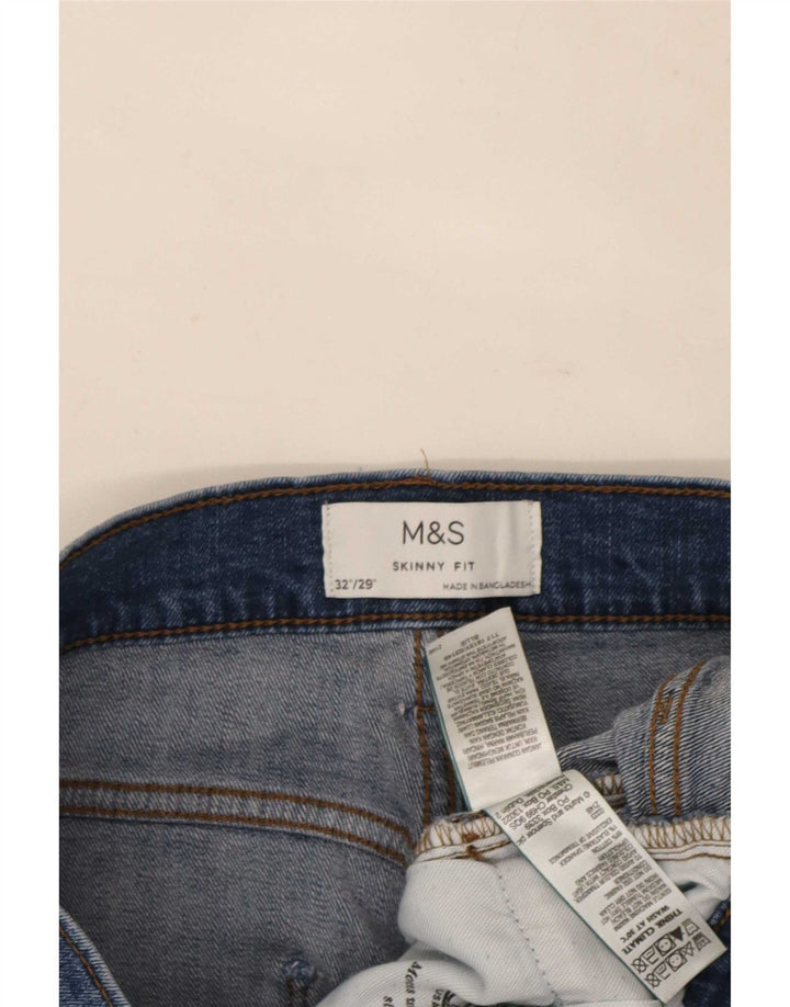 Marks & Spencer Męskie jeansy obcisłe W32 L29 Niebieskie bawełniane